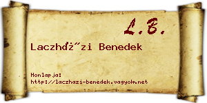 Laczházi Benedek névjegykártya